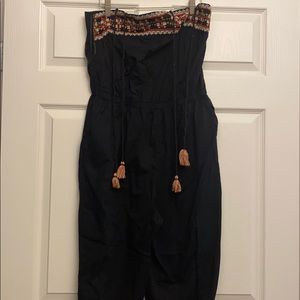 Body Suit- tie Straps- Stretch waist band